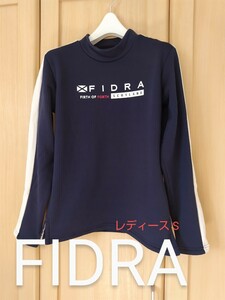 FIDRA レディースS フィドラ ゴルフ ブランドロゴプリント 長袖 ストレッチ シャツ ネイビー 正規品 送料無料 