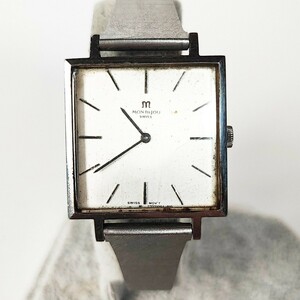 動作品 mon bijou モンビジュ スイス製 ヴィンテージ アンティーク メンズレディース腕時計 手巻き式 稼働品 j229