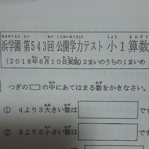 浜学園公開学力テスト　2018年版　小１　中学受験　難関　最難関　テキスト