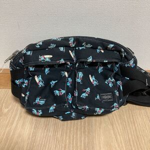 【美品】PORTER×BEAMS別注 Jim Phillips ポーター ビームス スクリーミングハンド ジムフィリップス ウエストバッグ 限定品 吉田カバン