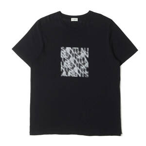 SAINT LAURENT PARIS サンローラン パリ 21SS オプティカルイリュージョン グラフィック Tシャツ Optical Illusion T-Shirt ブラック L