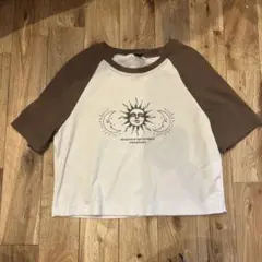 SHINE シーイン 韓国 ダンス Tシャツ プリント 月 太陽 ロゴ ぴたT