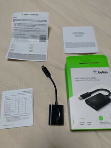 Belkin USB-C デュアルアダプター Andoroid スマートフォン 超高耐久 イヤホン・充電同時 F7U081BTBLK