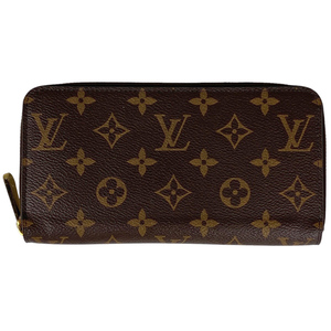 ルイ・ヴィトン Louis Vuitton ジッピー ウォレット ラウンドファスナー モノグラム ブラウン フューシャ M41895 レディース 【中古】