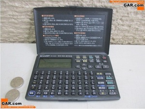 KM73 SHARP/シャープ 電子辞書 PA-840 英和 和英 漢字 辞書 スペルチェック機能 英会話 電卓 ジャンク扱