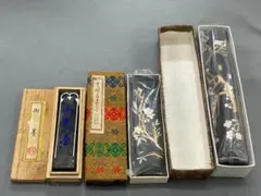 【未使用】中国古墨　紫玉光　油煙１０４、鉄斎翁書画墨　超頂漆煙、古梅園　紅花墨