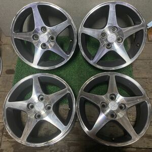 MITSUBISHI純正ENKEIホイール 15インチ 15×6J OFF;+46 PCD;100-4H ハブ径;約53mm 傷あり、ガリ傷あり、錆びあり 4本