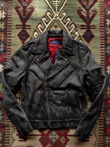 名作 POLO RALPH LAUREN Motorcycle Jacket レザージャケット RRL ダブル ライダース モーターサイクル バイク ラルフローレン ダメージ