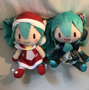 初音ミク　 Preciality スペシャルL 、メガジャンボふわふわクリスマス　ぬいぐるみ　2点　中古品 #y-8460