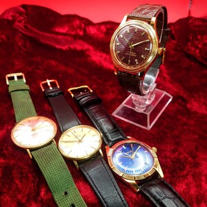 114【JUNK】スイス独立系 ビンテージ ORIS/オリス ENICAR/エニカ メンズ腕時計 × 4点 おまとめセット ヴィンテージ ウォッチ