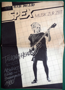 【独音楽紙】Spex【1981年1月15日/Talking Heads/Abwaerts/DAF/Echo & The Bunnymen】