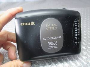 【■aiwa カセットテープレコーダー HS-RS535 　ラジオ受信OK 】ジャンク扱いで★ 