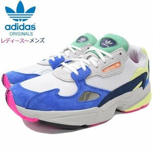 G358 adidas FALCON W アディダス ファルコン スニーカー レトロ ランニング スポーツ レディース メンズ ブルー ライトグレー 24.5cm