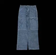 (archive)90s blue bear stripe denimpants