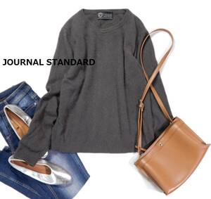 ジャーナルスタンダード JOURNAL STANDARD 上質☆カシミヤ100％ クルーネック ニット プルオーバー M