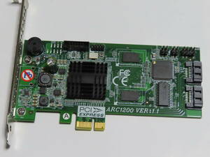 ARECA PCI-E SATAⅡ ２ポート RAID カード ARC1200