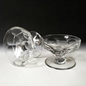 アンティーク バカラ　エクセルシオール　シャンパンクープ BACCARAT EXCELSIOR　美品２客ペア　検アルクール