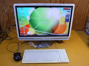 □Cb/446☆富士通 FUJITSU☆20型モニタ一体デスクトップパソコン☆FH530/1AT☆Win7☆DualCore T3300 2.0GHz☆メモリ4GB☆HDD 500GB☆動作OK