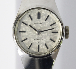 【1008D】(2879) SEIKO セイコー レディース腕時計 稼働品 リューズOK 11-1010 手巻き シルバー文字盤 アナログ 2針 21石 中古現状品