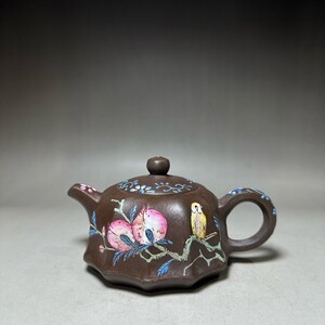 永し 旧家蔵出 明代 李仲芳款 品名【一粒珠】紫砂壺 茶壷 茶煎道具 陶瓷器 古陶磁器 陶芸 置物擺件 極細工 古美術品 古董品 収集 中国唐物