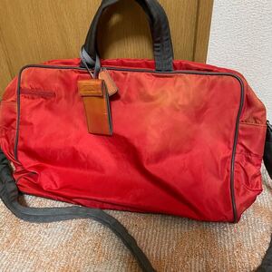 PRADA プラダ ビジネスバッグ ボストンバッグ 2way プレート 白タグ