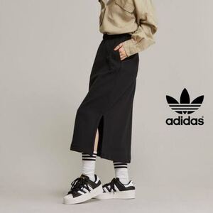 adidas originals スウェットスカート トレフォイル　ブラック　アディダス　オリジナルス 