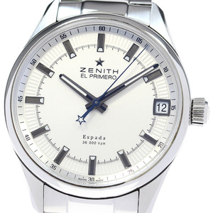 ゼニス ZENITH 03.2170.4650 エルプリメロ エスパーダ デイト 自動巻き メンズ 良品 保証書付き_832294