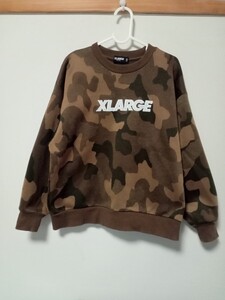 XLARGE KIDS(エクストララージ キッズ）ジャガード 迷彩 ビッグシルエット トレーナー 120