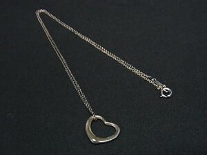 1円 TIFFANY＆Co ティファニー エルサペレッティ オープンハート SV925 ネックレス アクセサリー シルバー系 AX4797