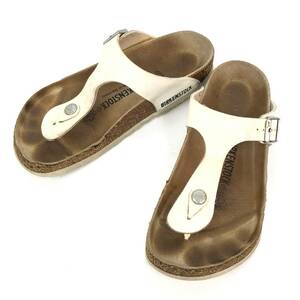 □BIRKENSTOCK GIZEH サンダル 35(22.5cm) 白 ビルケンシュトック レディース ギゼ トングサンダル 複数落札同梱OK B230609-303