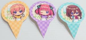 五等分の花嫁 カフェ ChugaiGraceCafe チューガイグレースカフェ タグ3枚 一花 二乃 三玖