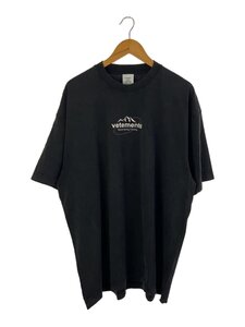 VETEMENTS◆Tシャツ/XS/コットン/BLK/プリント/UE64TR310B