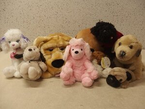 0640308s【犬のぬいぐるみ まとめて】中古品/HIROKUNHOUSE他/くたくたの大きなもの含む