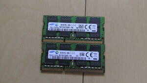ゴールデンクーポンで200円引　SAMSUNG PC3L-12800S(DDR3-1600) 8GBが2枚 2R×8　中古 204ピン 動作確認済み