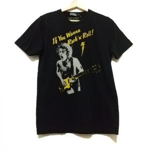 ヒステリックグラマー HYSTERIC GLAMOUR 半袖Tシャツ サイズM - 黒×イエロー×マルチ レディース クルーネック/ACDC トップス