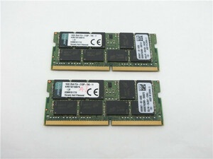 【動作品】 Kingston キングストン PC4-2133P-THO-11　2枚セット　16GBｘ2　　送料無料