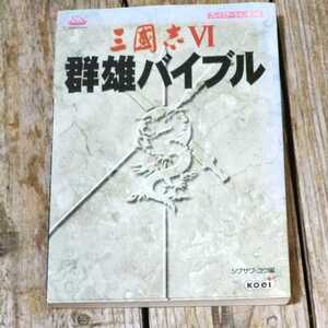 ☆三国志Ⅵ 群雄バイブル プレイステーション版対応／シブサワコウ☆