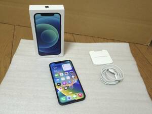 ■■展示品 Apple(アップル) DEMO品 iPhone12 64GB ブルー 3H518J/A SIMフリー■■