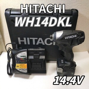 ヒタチ（HiKOKI）14.4VインパクトドライバーWH14DKL黒　DIYセット