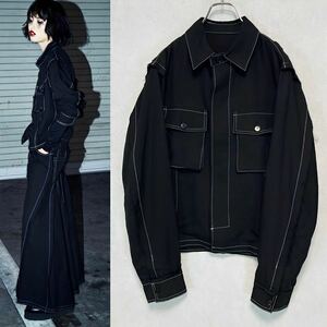 LIMI feu HIGH TWIST GABARDINE JACKET 黒2