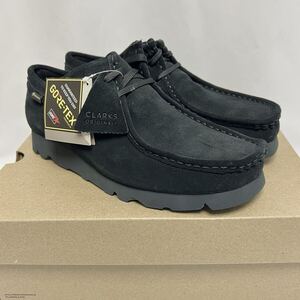 28cm 新品 クラークス Wallabee ワラビー ゴアテックス GORETEX 黒 UK10 防水 Clarks GORE TEX ゴア ローカット ブラック レイン 雨 メンズ