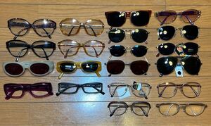 Salvatore Ferragamo / YVESSAINTLAURENT / Christian Dior / agnes b. / Chic Mode / yin&yang / 他 メガネ 眼鏡 サングラス 20個セット