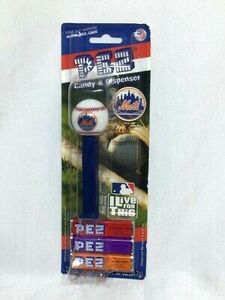 MLB New York Mets Pez Candy Dispenser Baseball Series MOC Sealed FREESHP 海外 即決