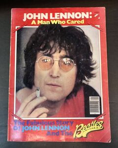 【雑誌】新聞切り抜き＜＜希少＞＞【入手困難 】John Lennon Magazine A Man Who Cared - The Fabulous Story The Beatles　ジョン レノン