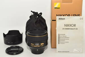 【特上品】 Nikon 単焦点レンズ AF-S NIKKOR 58mm f/1.4G Fマウント フルサイズ対応　#7556