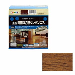 まとめ買い アサヒペン 水性高耐久2液ウレタンニス メープル 600gセット 〔×3〕