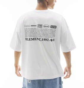 【SALE】★送料無料★2024春夏 新品【ELEMENT/エレメント】EQUIPMENT SS Ｔシャツ WHT メンズXL BE021-224