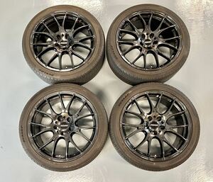 ☆RAYS レイズ☆HOMURA 2X7☆19インチ 8.5J +38 PCD 114.3 5H☆DUNLOP VEURO VE304☆245/40R18☆4本☆ダンロップ☆