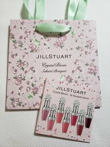 新品★JILL STUART ジルスチュアート サクラブーケ 限定ショッパー Sサイズ♪クリスタルブルーム リップブーケ セラム（サンプル）★