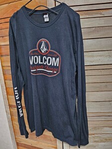 VOLCOM ボルコム ビックロゴ ロングスリーブ Tシャツ ロンT メキシコ製 ブラック 黒 size XL